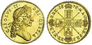 Charles II, Five Guineas, 1679