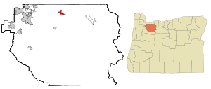 Location of Sandy in Clackamas County, Oregon