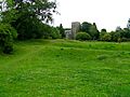 Clavering Essex, view from castle mound to church