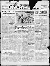 Czas baltimorski. 1940-08-15 cover page
