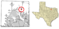Denton County Texas Incorporated Areas Krugerville highlighted