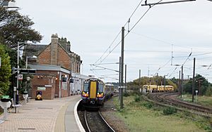 Dunbar railway station, East Lothian - view south