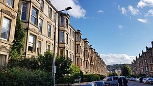 Edinburgh Tenement with decorative lintel 1880