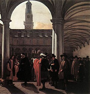 Emanuel de Witte - The Courtyard of the Old Exchange in Amsterdam - WGA25798