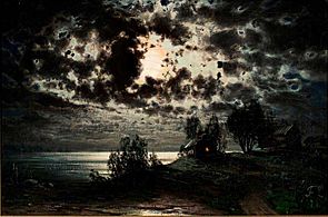 Fanny Churberg - Landscape in Moonlight (1878)