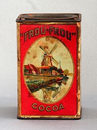 Frou-Frou cocoa, H Hamstra & Co, Droste & Co, blikje (6 ounces), origineel Hollanse Java Thee, foto 5
