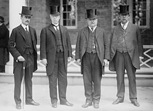 Henry Percival Dodge, and Joseph Rucker Lamar, and Frederick William Lehmann, and Robert F. Rose at the Niagara Falls peace conference in 1914