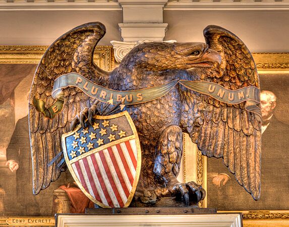 Heraldic eagle, Faneuil Hall, Boston