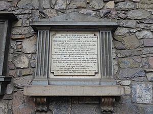 Holyrood Abbey, grave of Anne Alvanley