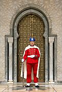 Honor guard at Mausoleum of Mohammed V, Rabat, Morocco