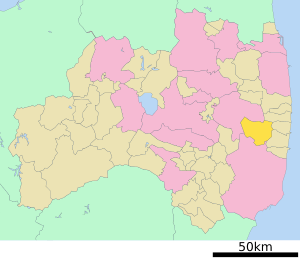 Location of Kawauchi in Fukushima Prefecture