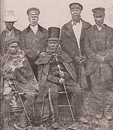 King Moshoeshoe of the Basotho with his ministers