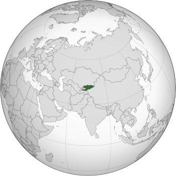 Location of Kyrgyzstan