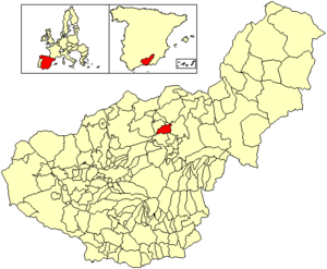 Location of Huélago