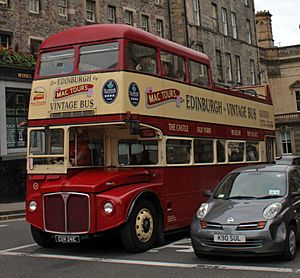 Lothian Buses open top tour bus 11 (RCL2241) Routemaster CUV 241C Mac Tours livery, 29 August 2010
