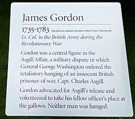 Lt. Col. James Gordon memorial stanchion