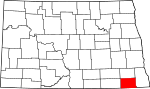State map highlighting Sargent County