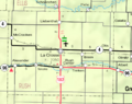 Map of Rush Co, Ks, USA