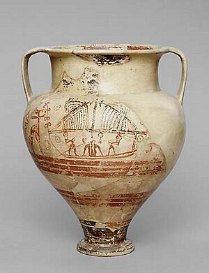 Mykensk IIIB amforoid krater, skeppsvas