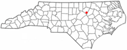 Location of Bunn, North Carolina