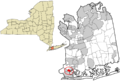 Nassau County New York incorporated and unincorporated areas Woodsburgh highlighted