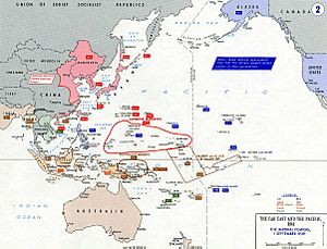 Pacific Area - The Imperial Powers 1939 - Map