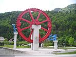 Pelton wheel turbine in Jesenice.jpg
