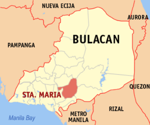 Map of Santa Maria, Bulacan