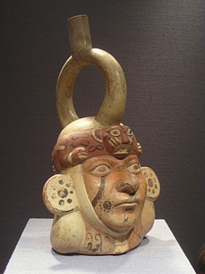 Portrait Vessel, Peru north coast, Moche culture, 100-500 AD, ceramic, Pre-Columbian collection, Worcester Art Museum - IMG 7660
