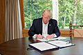 President Trump signing Hurricane Harvey bill