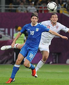 Riccardo Montolivo and Andy Carroll England-Italy Euro 2012