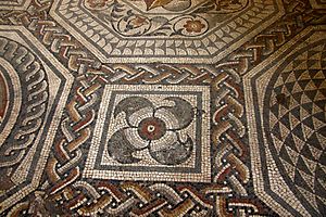 Roman mosaic in the Jewry Wall Museum
