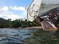 Salvaged vessel following Hurricane Maria on St. Thomas