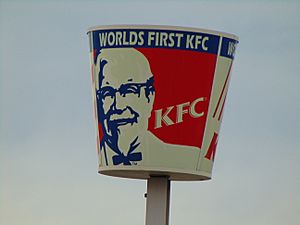 Sign for the first KFC restaurant, Mar 16