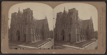 St. Patrick Cathedral, New York, from Robert N. Dennis collection of stereoscopic views