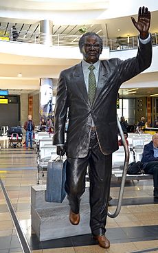 Statue of Oliver Reginald Tambo, OR Tambo International Airport Johannesburg