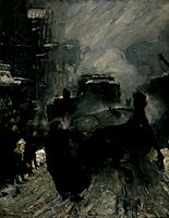 Steaming Streets, George Bellows, March 1908
