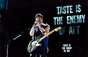 The Edge performing on Zoo TV Tour in Melbourne Nov 13 1993