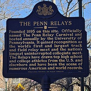 The Penn Relays, Pennsylvania state historical marker