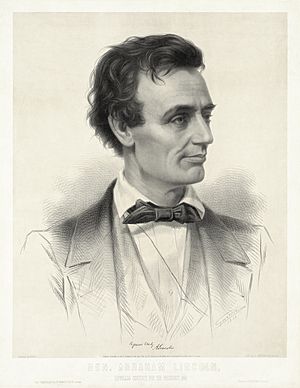 Thomas Hicks - Leopold Grozelier - Presidential Candidate Abraham Lincoln 1860 - cropped to lithographic plate