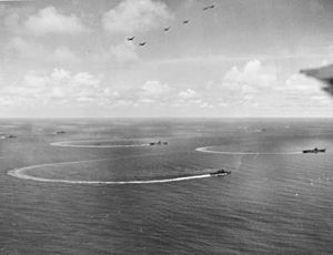 US Navy Task Group 58.1 underway in July 1944