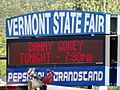Vermont state fair sign