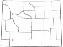 Location of Green River in the state of Wyoming