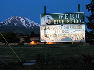 Weed High School billboard