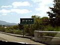 Alpine, California western town limit sign (2010)