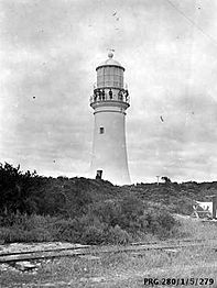 Althorpe Island lighthouse, South Australia, 1900