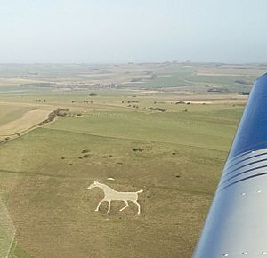 Alton Barnes white horse - from the air