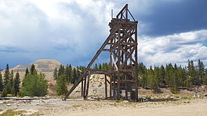 An Abandoned Mine's Headframe near Leadville, Colorado