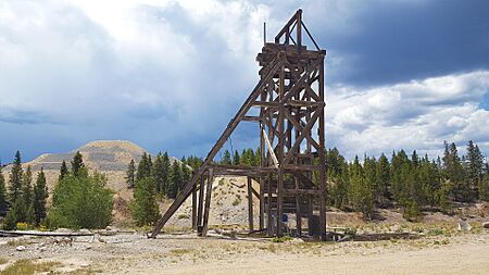 An Abandoned Mine's Headframe near Leadville, Colorado