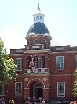 The Anne Arundel County Courthouse facing Church Circle in Annapolis